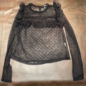 Sheer black top